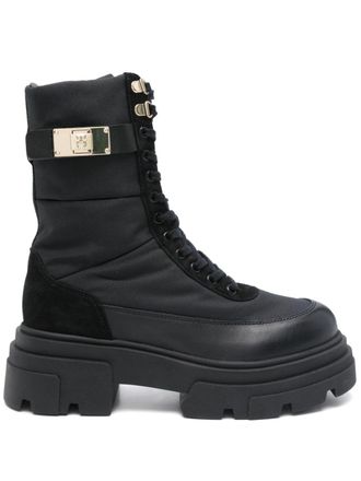 Tommy Hilfiger leather combat boots - women - Leather - 40 - Black