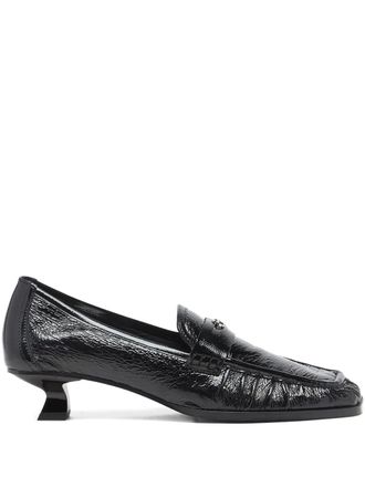 Diesel D-Amber logo heeled pumps - women - Bovine Leather (top grain)/Calf Leather/Calf Leather - 36 - Black