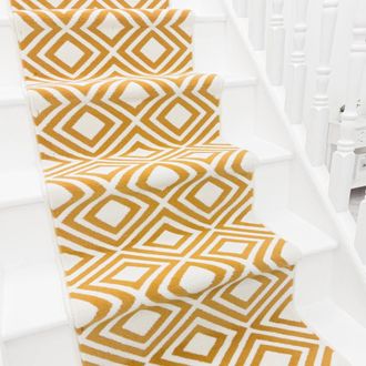 Runrug Stair Runner Carpet for Staircases - Soft & Comfy, 9mm - Kilim in Light Beige | Size: 60 cm x 480 cm