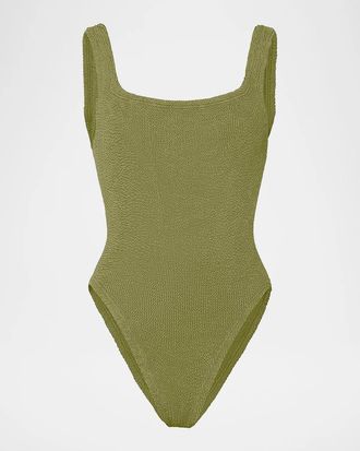 Hunza G Square-Neck One-Piece Swimsuit