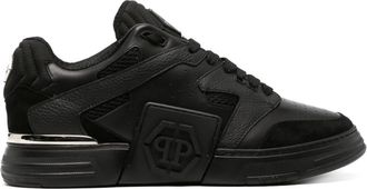 Philipp Plein Phantom Street leather sneakers - unisex - Calf Leather/Fabric/Calf Leather/Fabric/Rubber - 36 - Black