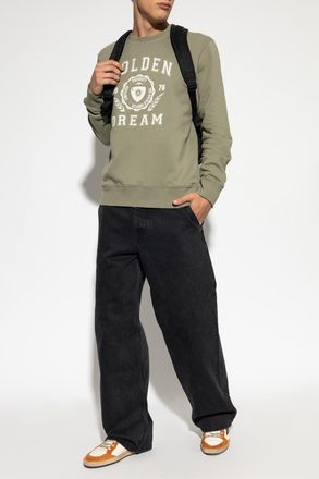 Golden Goose Sweatshirt With Logo, Mens, Green