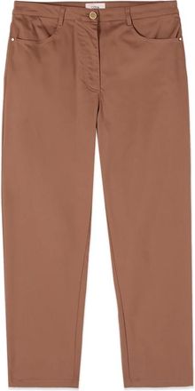 Oltre Dames, Broeken, Beige, Maat: 2XL Katoen