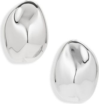 Madewell Organic Droplet Statement Stud Earrings in Warm Silver at Nordstrom