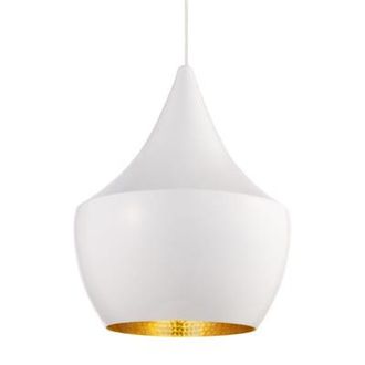 TOM DIXON Pendant Beat - White - Brass - Designer Tom Dixon