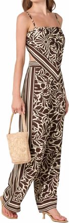 Astr Eva Tropical Pants In Brown