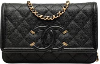 Chanel Pre-owned Wallet on Chain - - Pre-owned - Donna - Nero - ONE SIZE