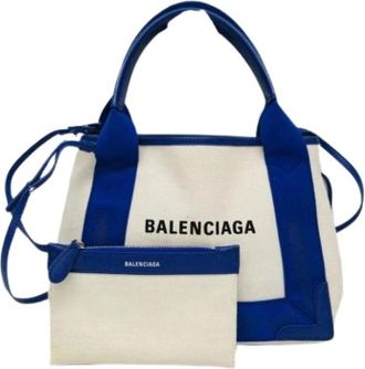 Balenciaga Pre-owned Navy Cabas XS 390346 - Dames - Vintage Shopper - Veelkleurig - ONE Size - Leer - Vintage