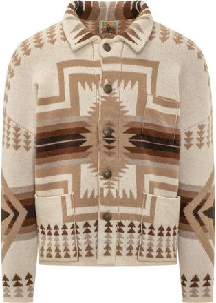 Rakk&igrave; Pueblo Overshirt - Heren - Vesten - Beige - XL - Wol - Truien & Vesten