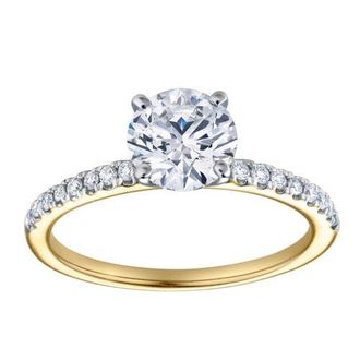 LuvMyJewelry Isabella 14K Yellow Gold Round Shape Lab Grown Diamond Engagement Ring - 1.2 Ct at Nordstrom, Size 7