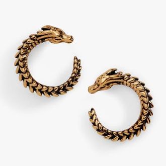 Alex and Ani HOUSE OF THE DRAGON Syrax Front to Back Hoop Earrings in Gold at Nordstrom