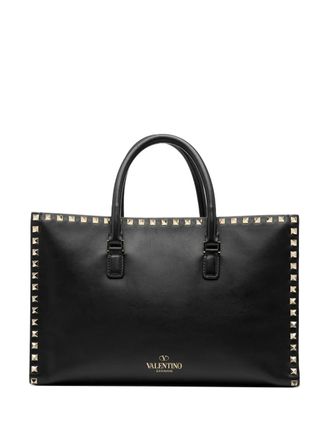 Valentino Garavani 2000-2017 Leather Rockstud Convertible Tote satchel - Nero