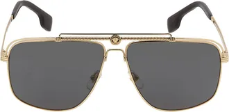 Versace Dark Grey Rectangular Mens Sunglasses VE2242 100287 61