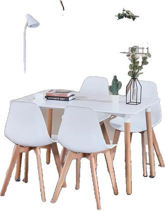 OEM Juego De Mesa De Comedor, Sillas Ergon&oacute;micas, Dise&ntilde;o Moderno, Juegos De Mesa Blancos
