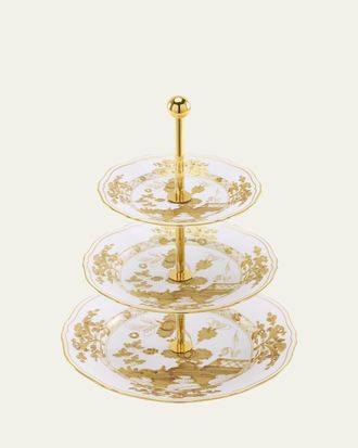 Ginori 1735 Oriente Italiano Aurum 3-Tier Stand