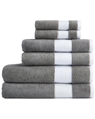 Lacoste Sport Stripe Cotton 6Pc Luxury Towel Set