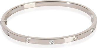 Cartier Pre-Owned Cartier White Gold Diamond Small Model Love Bracelet