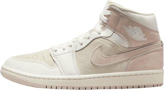 Nike Nike Womens Air Jordan 1 Mid Shoes, Coconut Milk/Legend Pink-sail, 3.5 UK