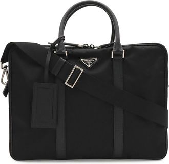 Prada Triangle Logo Business Briefcase 2VE005