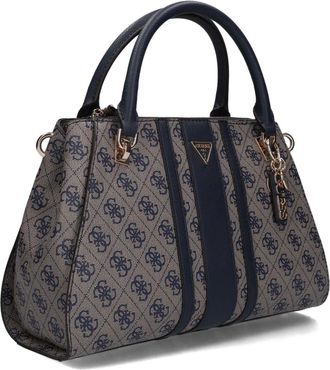 Guess Noelle II Satchel - Dames - Tassen - Blauw - Maat: ONE Size