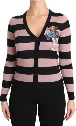 Dolce & Gabbana Cashmere Cardigan - Dames - Cashmere truien - Veelkleurig - 2XS - Kasjmier - Truien & Vesten