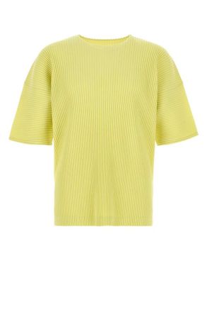 Issey Miyake Yellow Round Neck T-Shirts