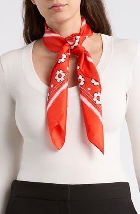 Kate Spade New York Daisy Dot Silk Square Scarf in Maraschino Red at Nordstrom Rack