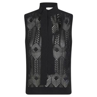 Liu Jo Blouses, female, Black, Size: L Knit Top with Bow