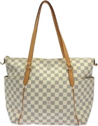 Louis Vuitton Pre-owned Tote Bags, female, Beige, Size: ONE SIZE Pre-owned Damier Azur Tote Bag