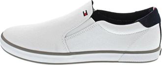 Tommy Hilfiger Flat Loafers - Heren - Loafers - Wit - 41 EU - Katoen - Schoenen