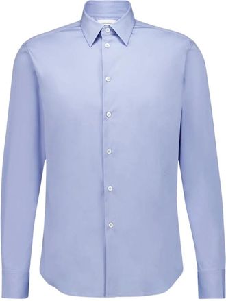 Ferragamo Heren, Overhemden, Blauw, Maat: XL Katoen