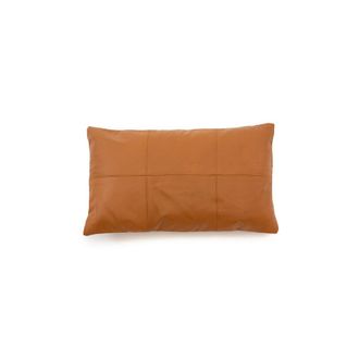 Bazar Bizar Funda de coj&iacute;n de cuero en camel 30x50x1 cm