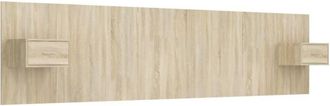 vidaXL Cabecero De Cama Con Mesitas Madera Contrachapada Roble Sonoma Vidaxl
