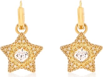 Swarovski Sublima 18k Gold Plated Star Drop Earrings