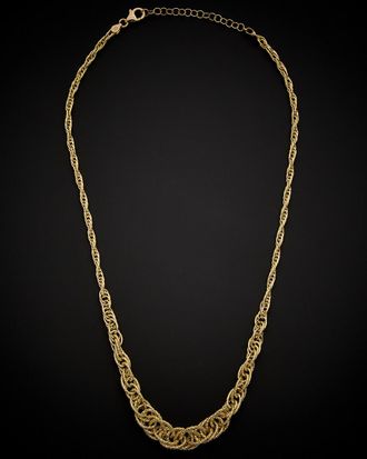 Italian Gold, Inc 14K Italian Gold Graduated Twist Link Adjustable Length Necklace