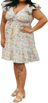 Gilli Womens Soft Bloom Dress - Plus In White