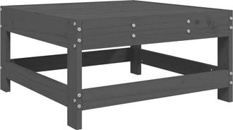 vidaXL Taburete De Jard&iacute;n De Madera Maciza De Pino Gris Vidaxl