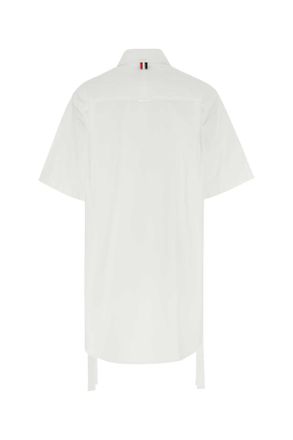 Thom Browne Poplin Shirt Dress - White
