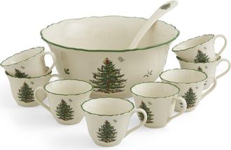 Spode 10-Piece Punch Bowl & Cups Set in Green at Nordstrom
