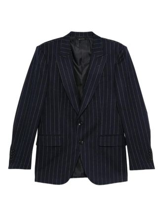 Tom Ford Colbert met krijtstreep - Blauw