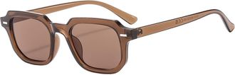 Generic Mens Vacation Sports Sunglasses Outdoor Driving Womens Decorative Sun Glasses(Brown)