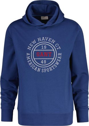GANT Kapuzensweatshirt GANT GRAPHIC HOODIE, Herren, Gr. 4XL, vintage blau, Sweatware, Obermaterial: 80% Baumwolle, 20% Polyester, unifarben, regular fit no