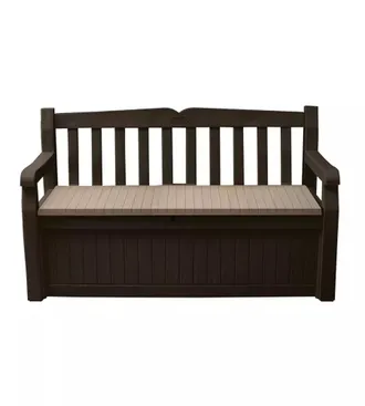 Keter Panchina Cassapanca eden Storage Bench In Resina Marrone, 140x60x84 Cm