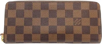 Louis Vuitton Damier Ebene Rose Ballerine Damier Canvas Long Wallet (Bi-Fold) (Pre-Owned)