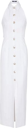 Balmain Abito midi in popeline - Bianco