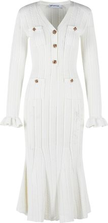 Self Portrait Langes Kleid Self Portrait aus wei&szlig;er Viskosemischung