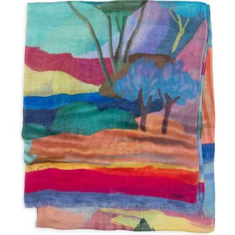 Echo Painterly Landscape Wrap in Multi at Nordstrom