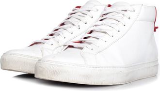 Givenchy Pre-owned Mens high top sneakers in white Leather - Size EU 42