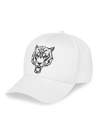 Plein Sport Baseball Cap Tiger Unisex in White at Nordstrom, Size 00