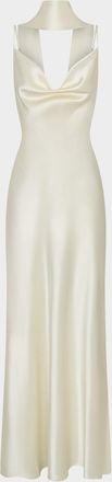 Nicholas Geneva Draped Satin Gown